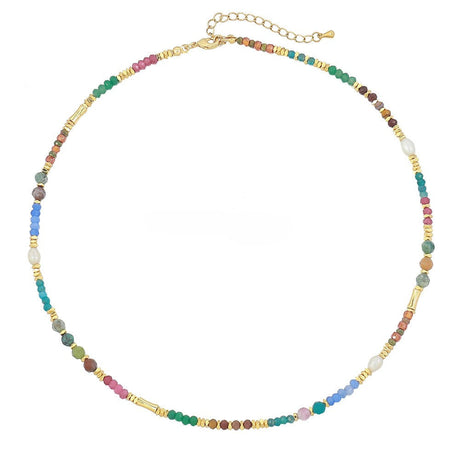 Rainbow Gemstone Necklace-0