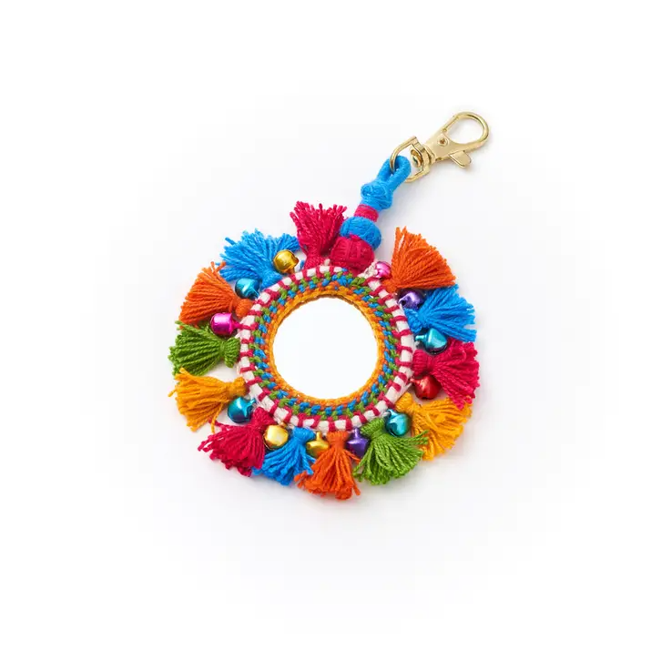 Fair Trade Nandini Compact Travel Mirror and Bag Charm