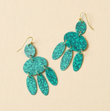 Nihira Teal Patina Chandelier Earrings