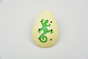 Ocarina - Frontier Reptile Lizard 3" Music Instrument Peru Clay Flute