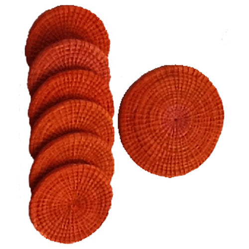 Orange Chuchio Coasters from Bolivia