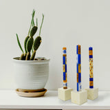 Tall Hand Painted Candles - Three in Box - Durra Design