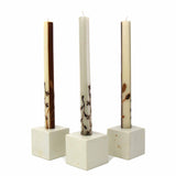 Tall Hand Painted Candles - Three in Box - Kiwanja Design