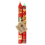 Hand Painted Candles in Owoduni Design (pair of tapers)