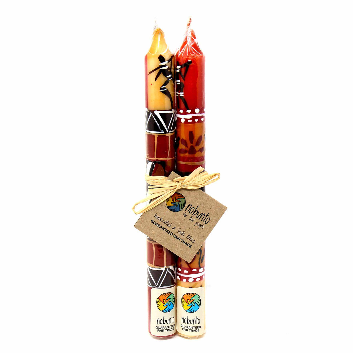 Tall Hand Painted Candles - Pair - Damisi Design