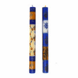 Tall Hand Painted Candles - Pair - Durra Design