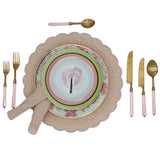 24pc Set Peony Blush Cutlery - 6 Piece - Set of 4
