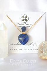 Royal Bottle | 24K Natural Lapis Lazuli Crystal Bottle Necklace-2