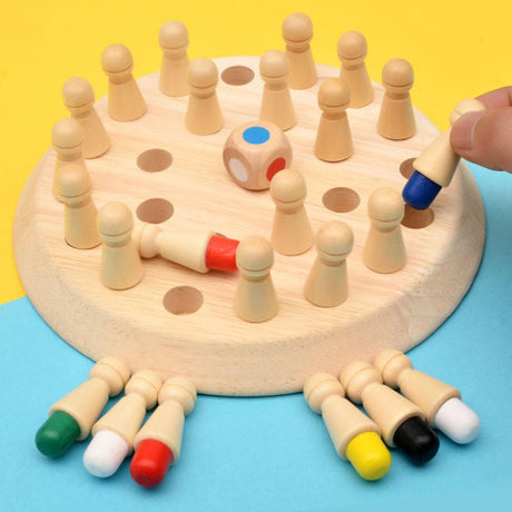 Memory Wooden Chess Game for Children-2