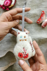 Quirky Cat Ornament, Crafted by refugees from Syria living in Armenia