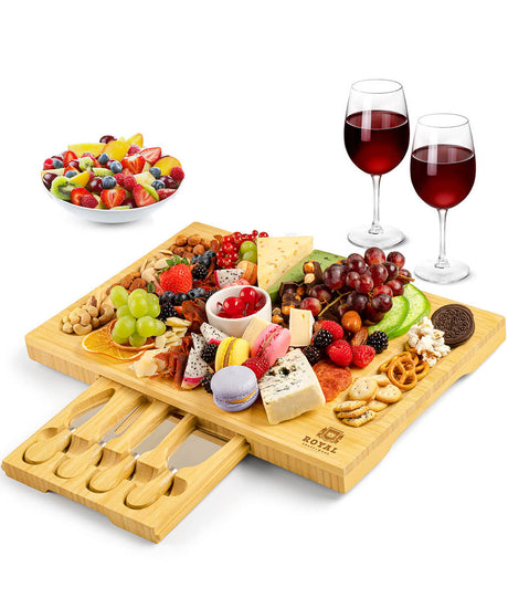 Cheese Board Set with Knives, 16.5“ x 11”-0