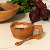 Reclaimed Olive Wood Salt Pot from Kenya