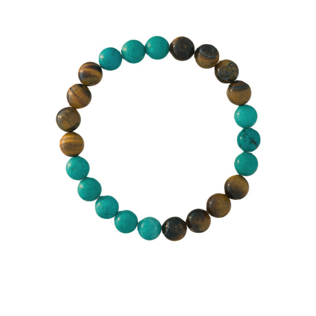 Good Luck Bracelet - Tiger Eye and Aquamarine-0