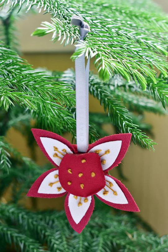 Red Flower of Life Ornament, Crafted by Syrian Refugees in Lebanon