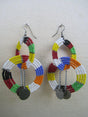 Maasai Round Two Tier Earrings 01 - Masai Colors-0