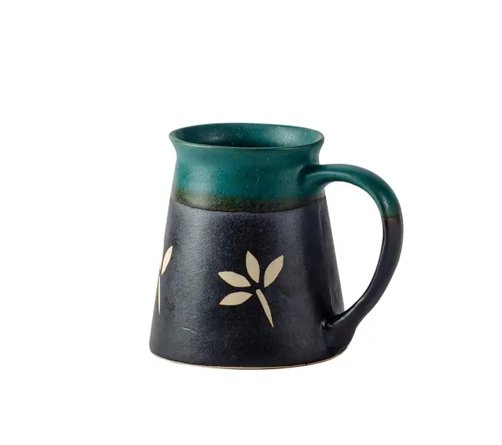 Ruhi Teal Ceramic Mug - Handmade, Fair Trade