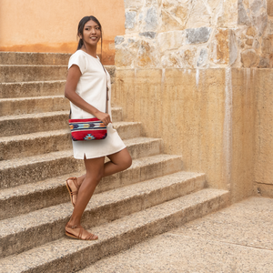 Scarlet Arrows Convertible Clutch