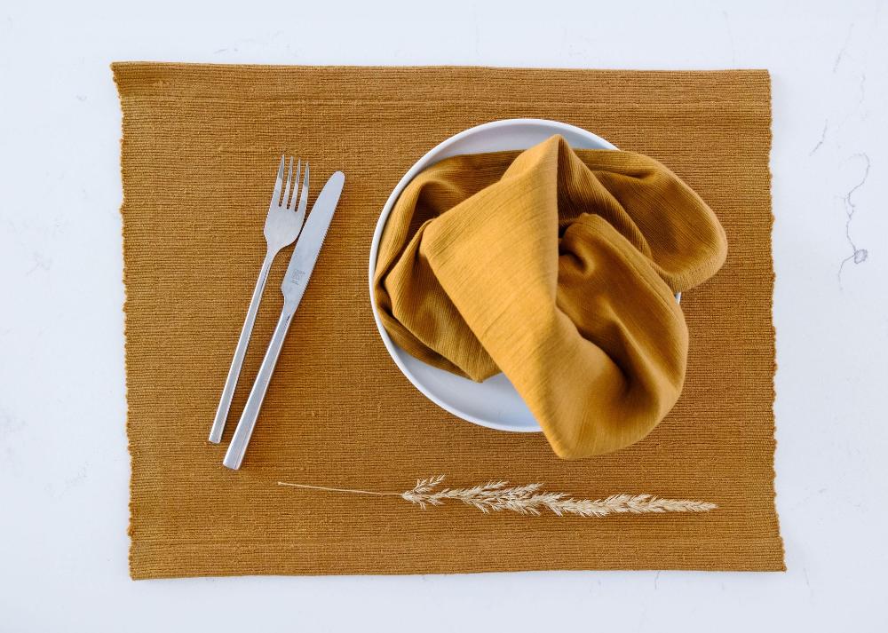 Semien Handwoven Ethiopian Cotton Cocktail Napkins | Set of 2