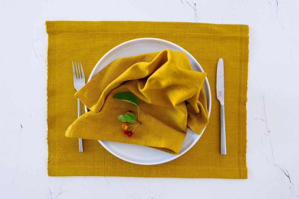 Semien Handwoven Ethiopian Cotton Cocktail Napkins | Set of 2
