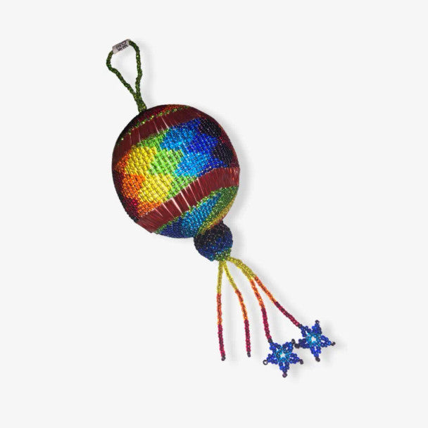 Sphere Glass Beaded Tree Christmas Ornament Guatemala