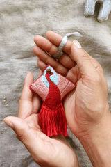 Splendid Peacock Ornament, Crafted by Afghan refugees living in Pakistan