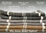Zenach Handwoven Ethiopian Cotton Napkins | Set of 2