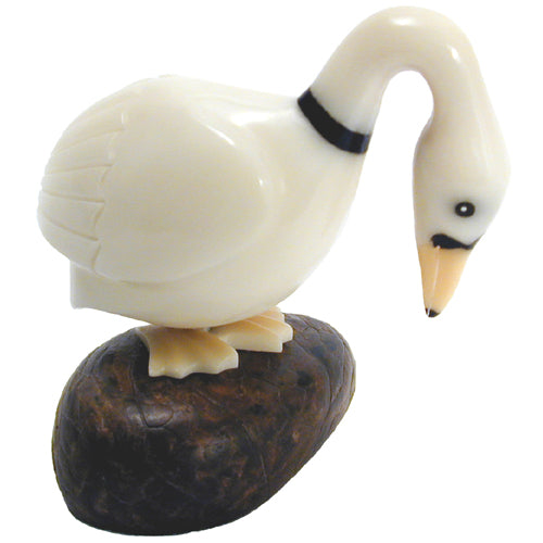 Tagua Swan Figurine From Ecuador