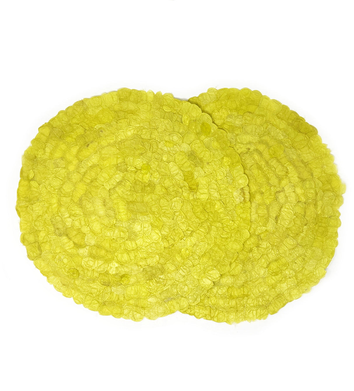 Mulberry Silk Charger (Pair) - Chartreuse