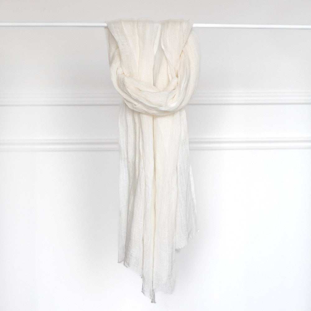 Telba Pure Linen Handwoven Shawl