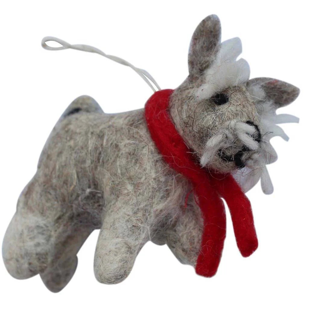 Terrier Felt Ornament