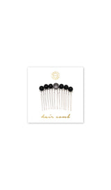 Tessa Hair Comb | Black Onyx/Rhodium-0