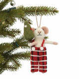 Tommy Tartan Mouse Felt Ornament