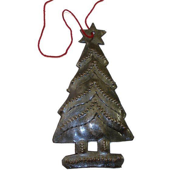 Tree Design Steel Drum Ornament