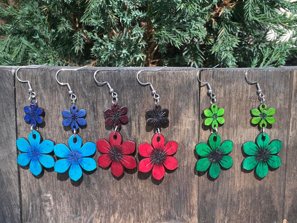 Gourd Dangle Flower Earrings