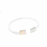 Mother of Pearl Square Cuff Bracelet