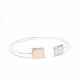 Mother of Pearl Square Cuff Bracelet