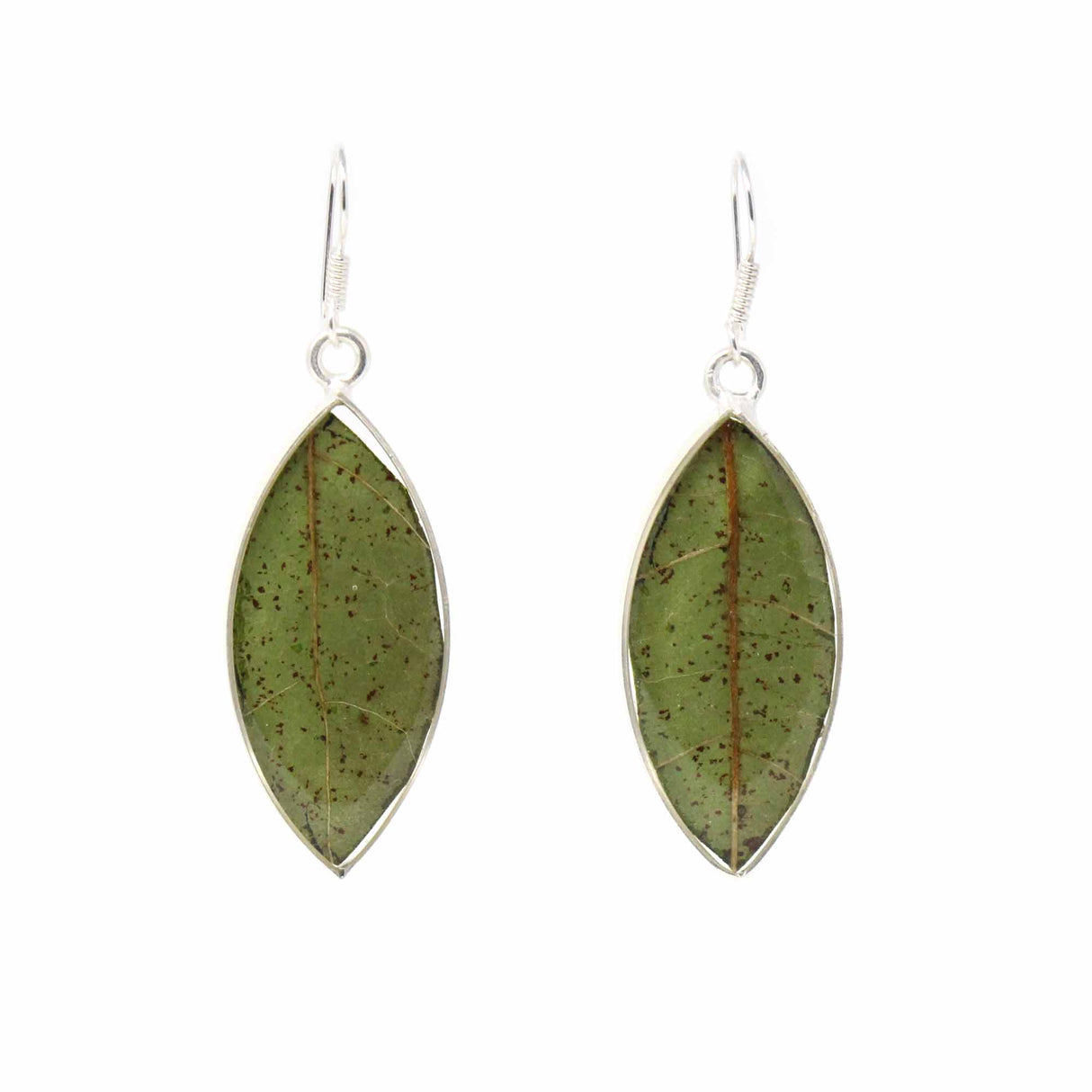 Natural Leaf in Resin Earrings