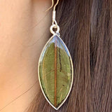 Natural Leaf in Resin Earrings