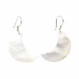 Mother of Pearl Crescent Moon Earrings