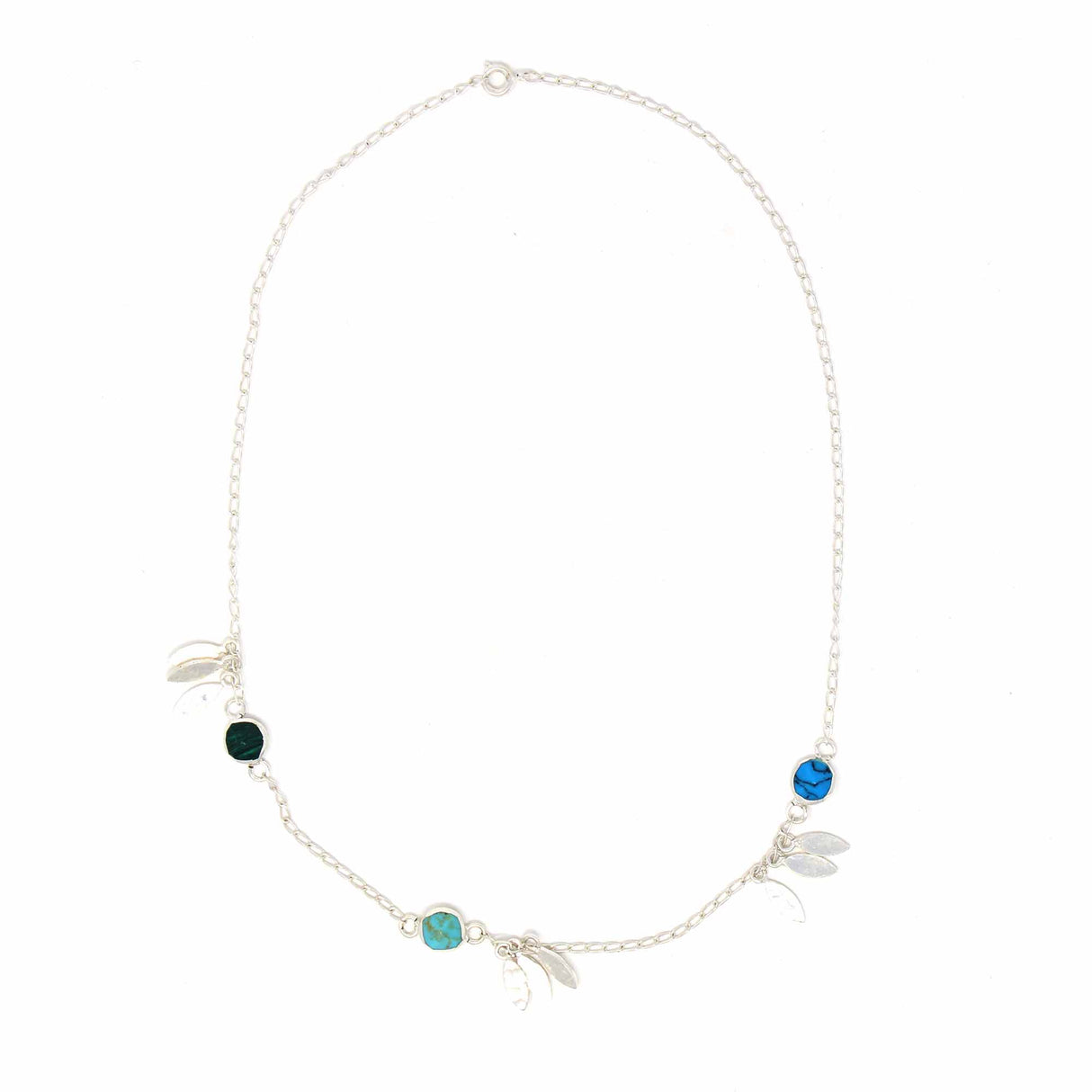 Feathers and Turquoise Necklace