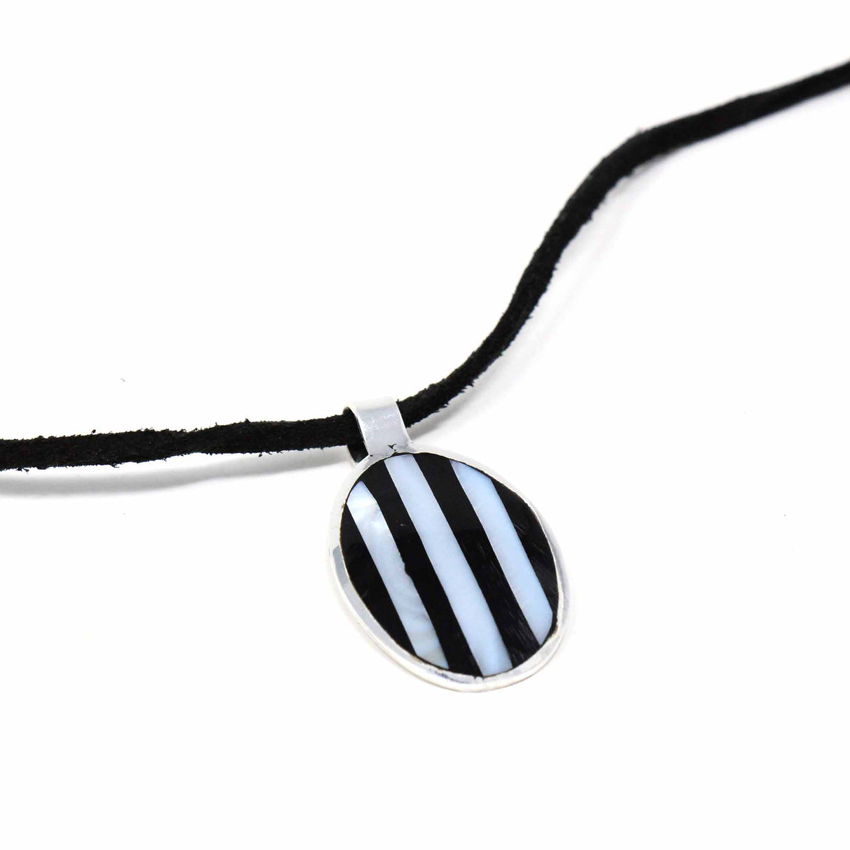 Abalone and Black Stripe Pendant