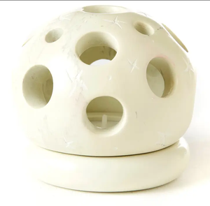 Undugu Society Celestial Tealight Candle Holder in Natural White