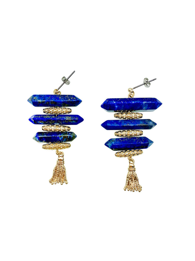 Lapis Artistic Earrings EE015-0