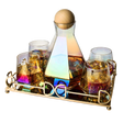 Diamond Iridescent Glass Diamond Decanter and Glasses Set, The Wine Savant Rainbow Iridescent Comes With A Diamond Decanter 4 Whiskey/Wine Diamond Glasses, 1 Tray and a Perfect Box-0