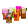 The Wine Savant Moroccan Glasses Artisan Hand-Made Multipurpose 170 ml 6 oz Tea and Wine Morrocan Tumbler Marrakech & Casablanca Tea Cups Set of 6 (6 Colors)-0