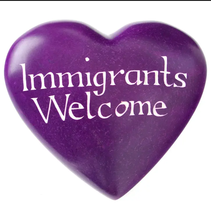 Soapstone Paperweight with Immigrants Welcome Message – Cultures and ...