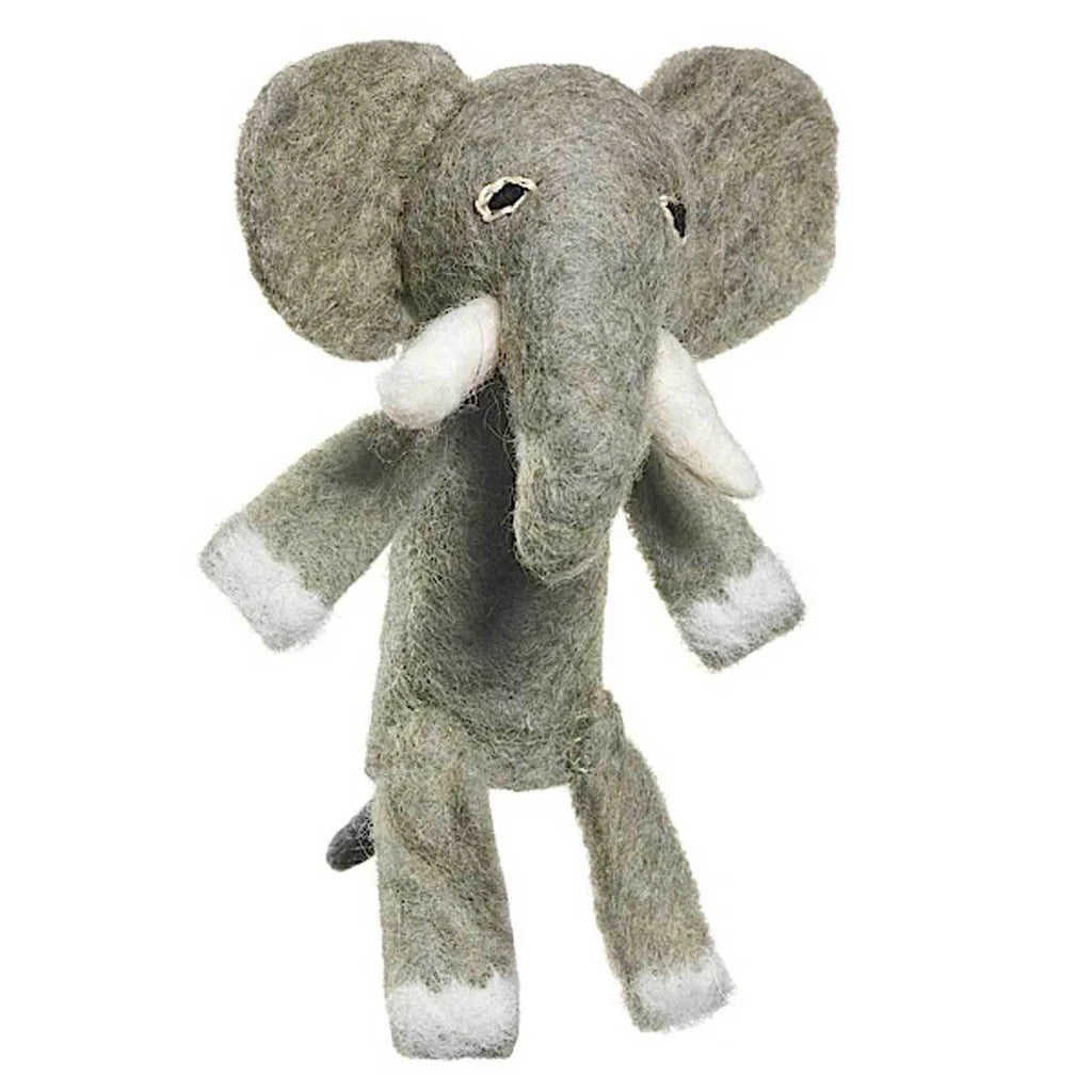 Woolie Finger Puppet - Elephant