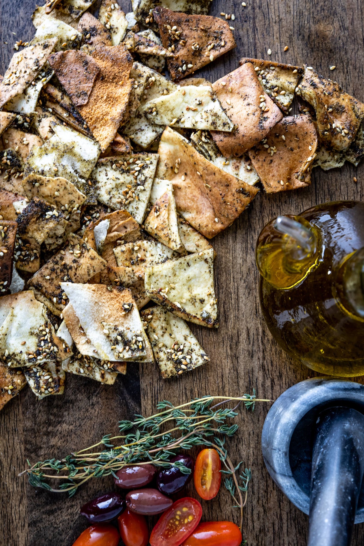 Za'atar Pita Chips (6.5oz.) Please select spicy or original za'atar.