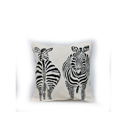 Zebra Hips Pillow Cover | Handmade in Tanzania-0