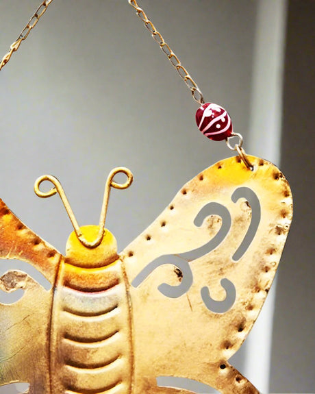 Butterfly Chime With Bells and Beads-2